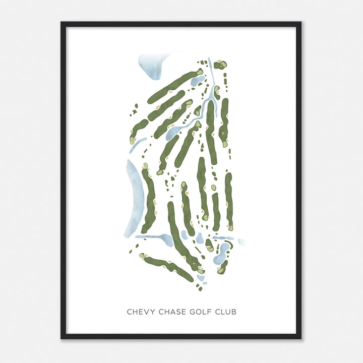 Print of Chevy Chase Golf Club Modern Map