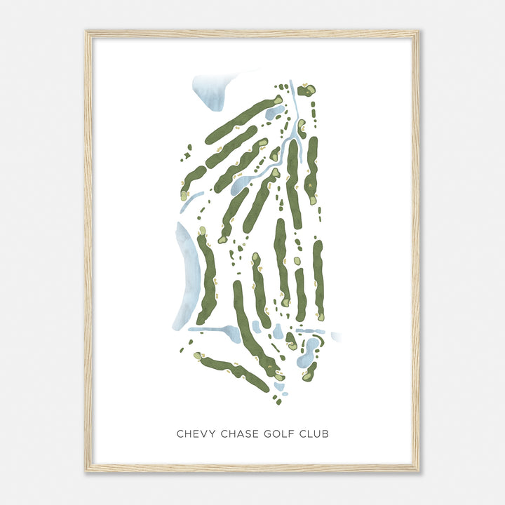 Print of Chevy Chase Golf Club Modern Map
