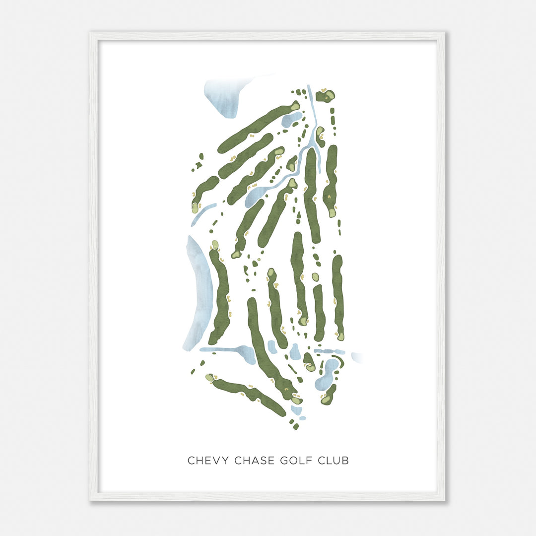Print of Chevy Chase Golf Club Modern Map