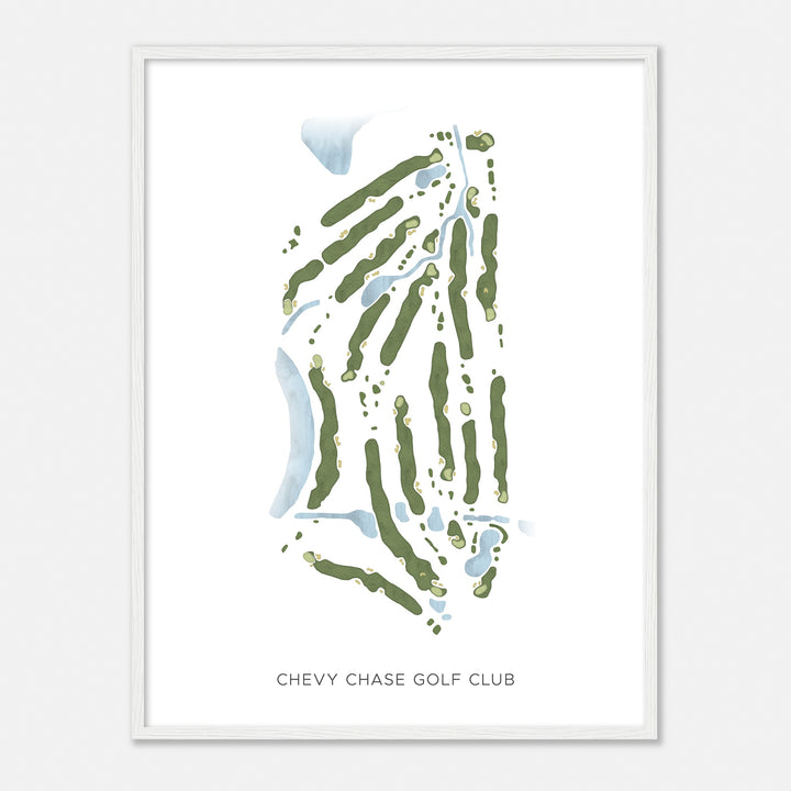 Print of Chevy Chase Golf Club Modern Map