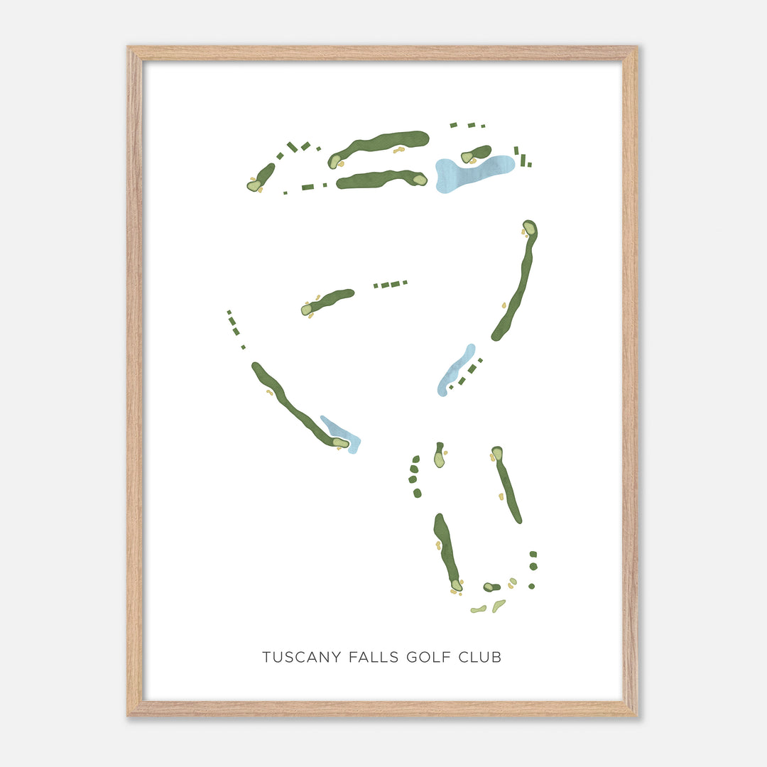 Print of Tuscany Falls Golf Club Modern Map
