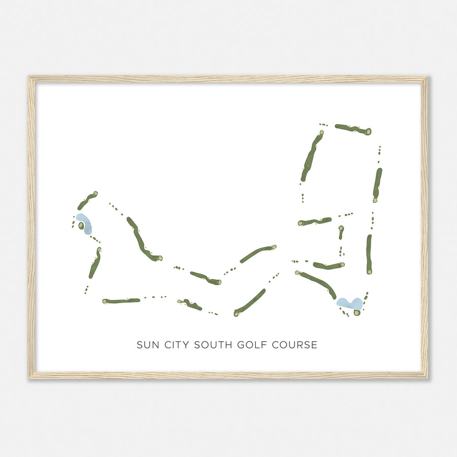 Print of Sun City South Golf Course Modern Map