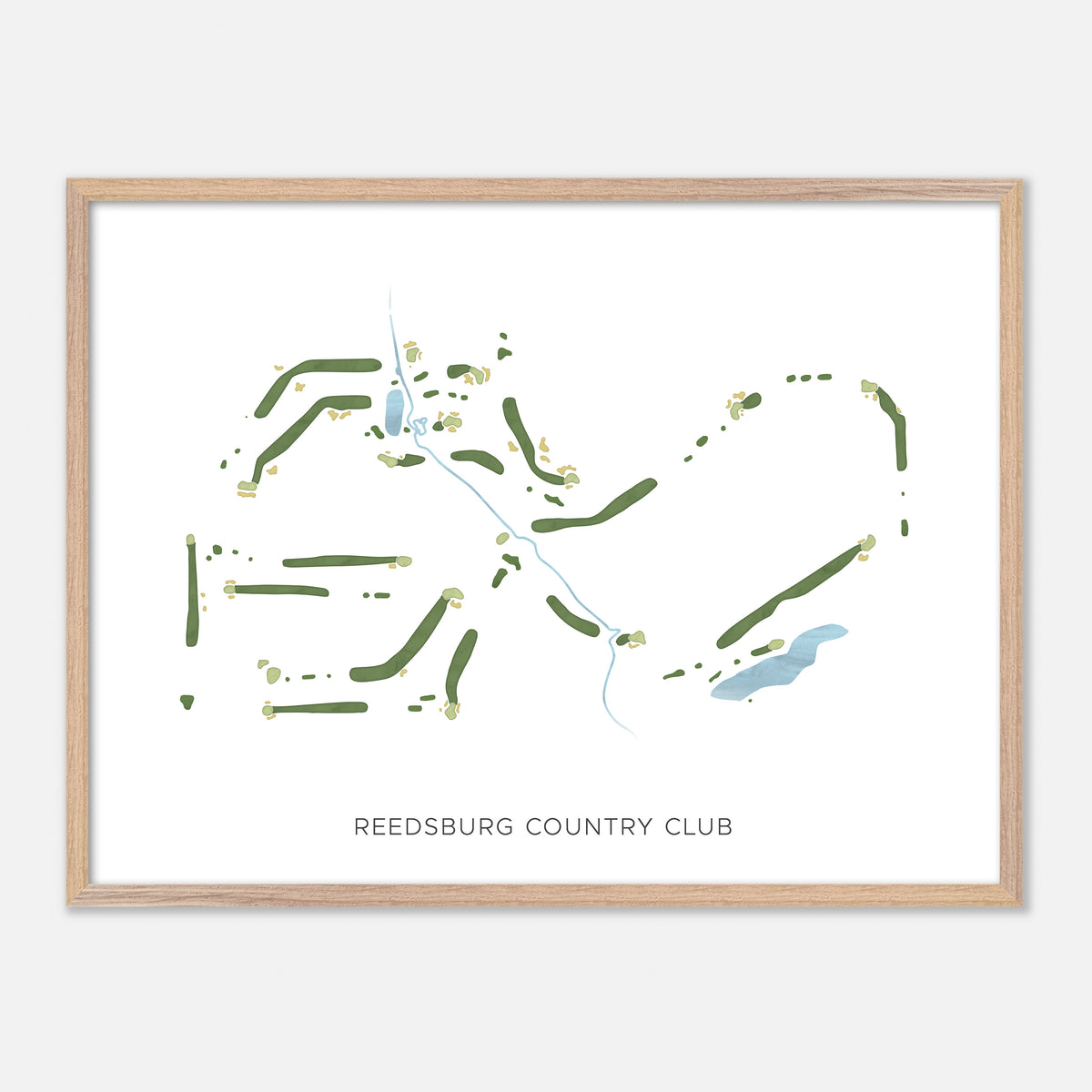 Print of Reedsburg Country Club Modern Map