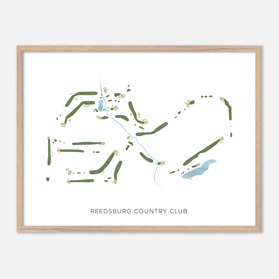 Print of Reedsburg Country Club Modern Map