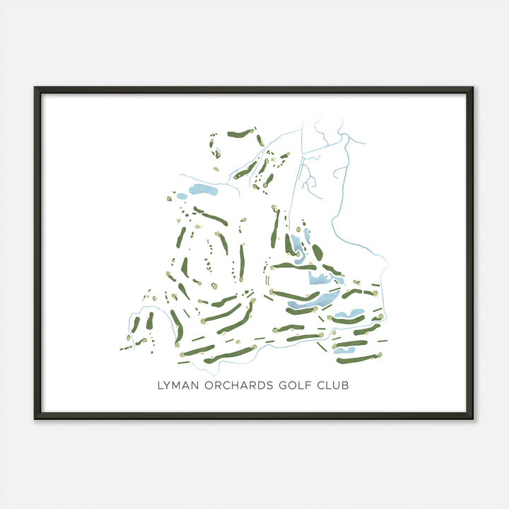 Print of Lyman Orchards Golf Club Modern Map