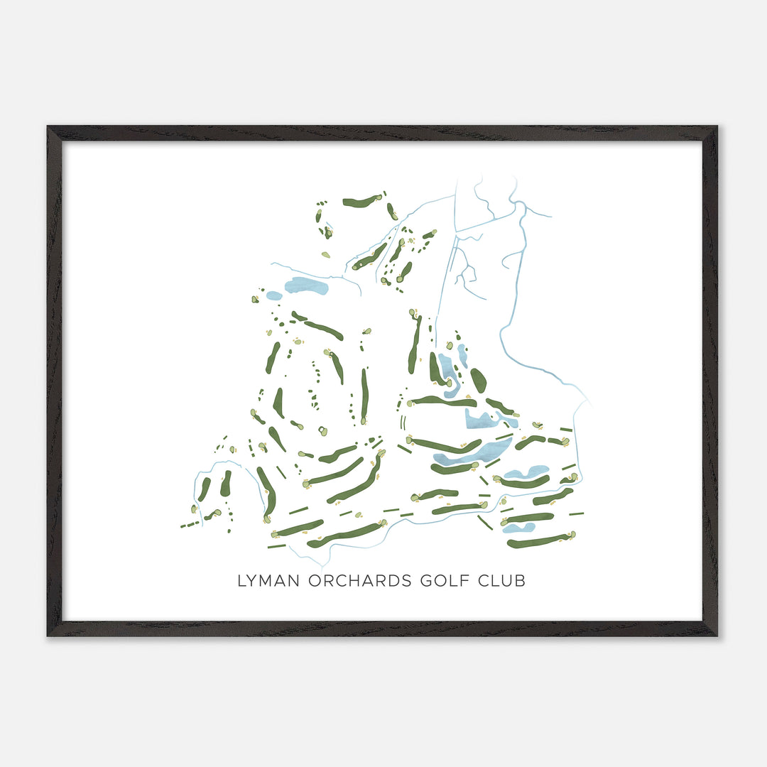 Print of Lyman Orchards Golf Club Modern Map