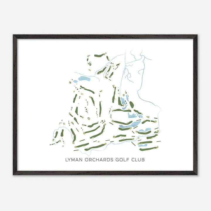 Print of Lyman Orchards Golf Club Modern Map