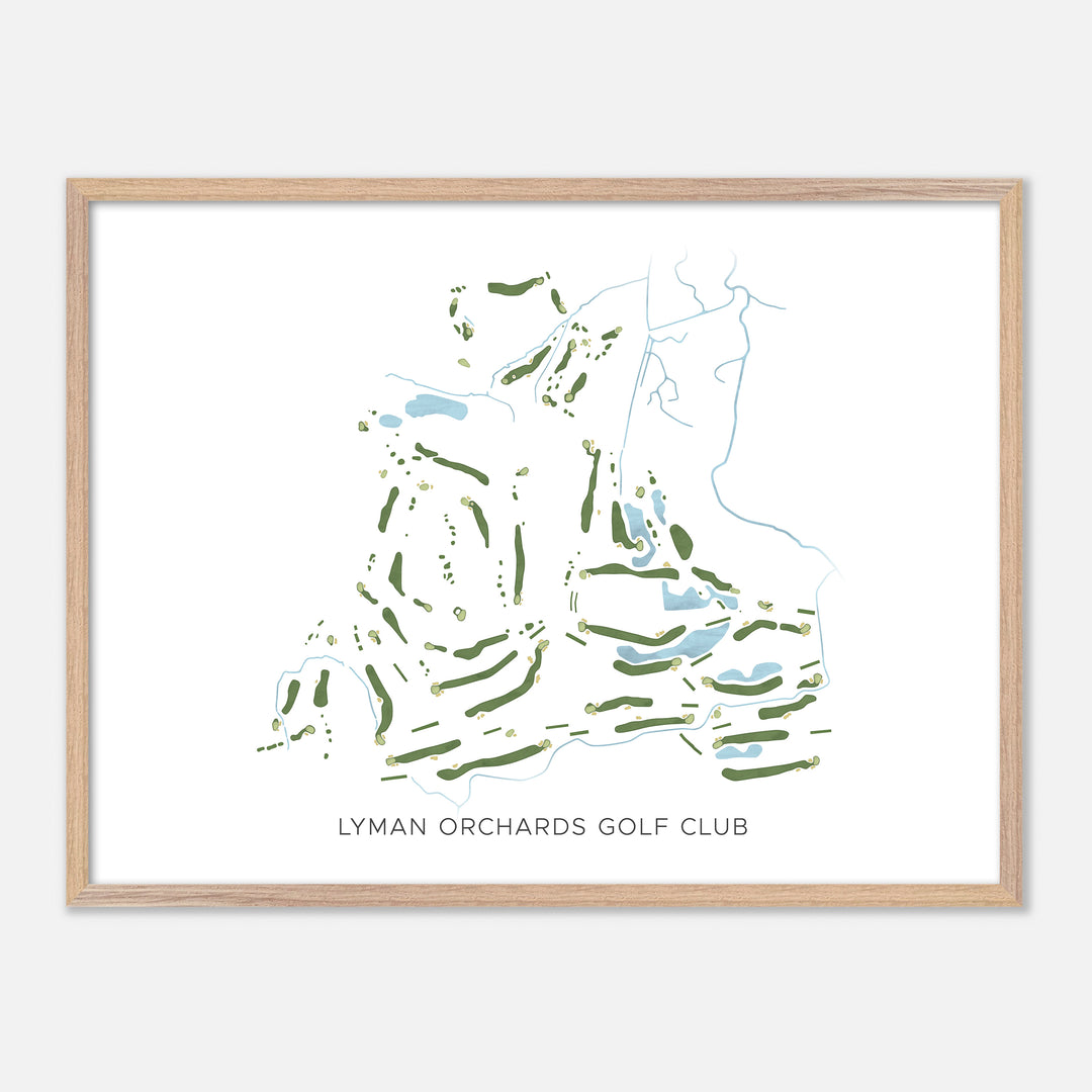 Print of Lyman Orchards Golf Club Modern Map