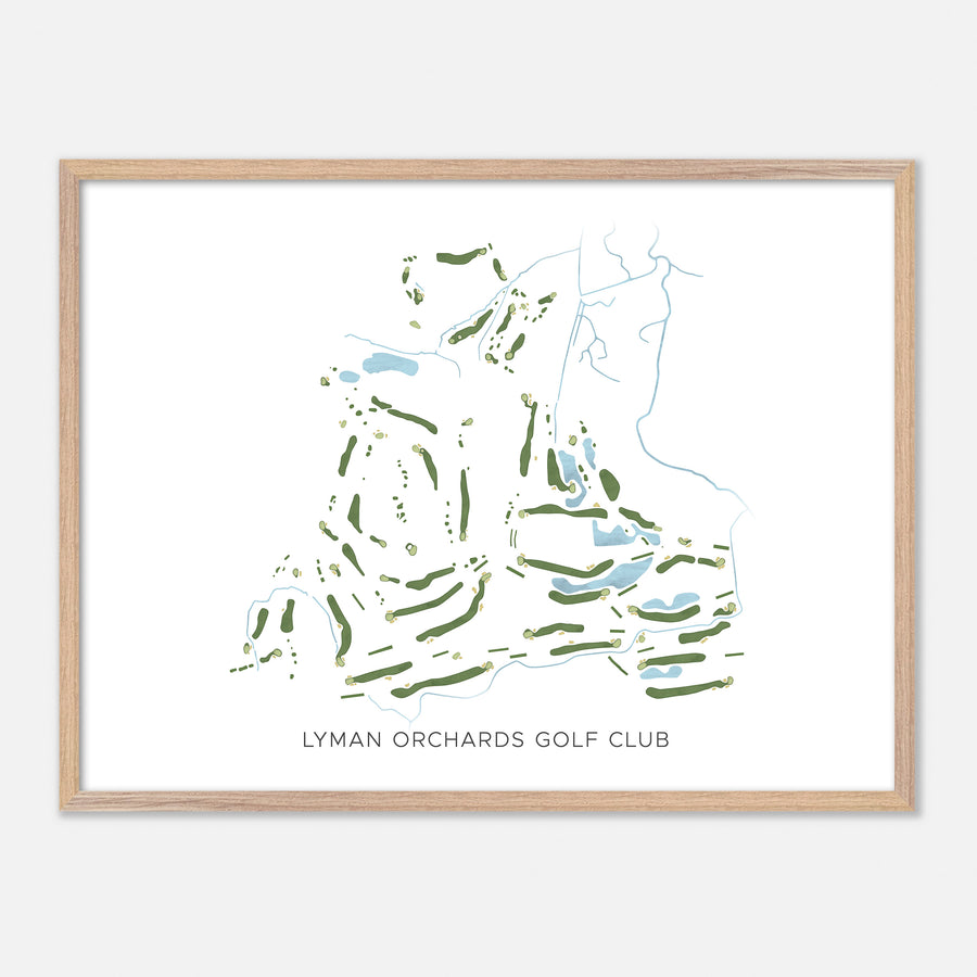 Print of Lyman Orchards Golf Club Modern Map