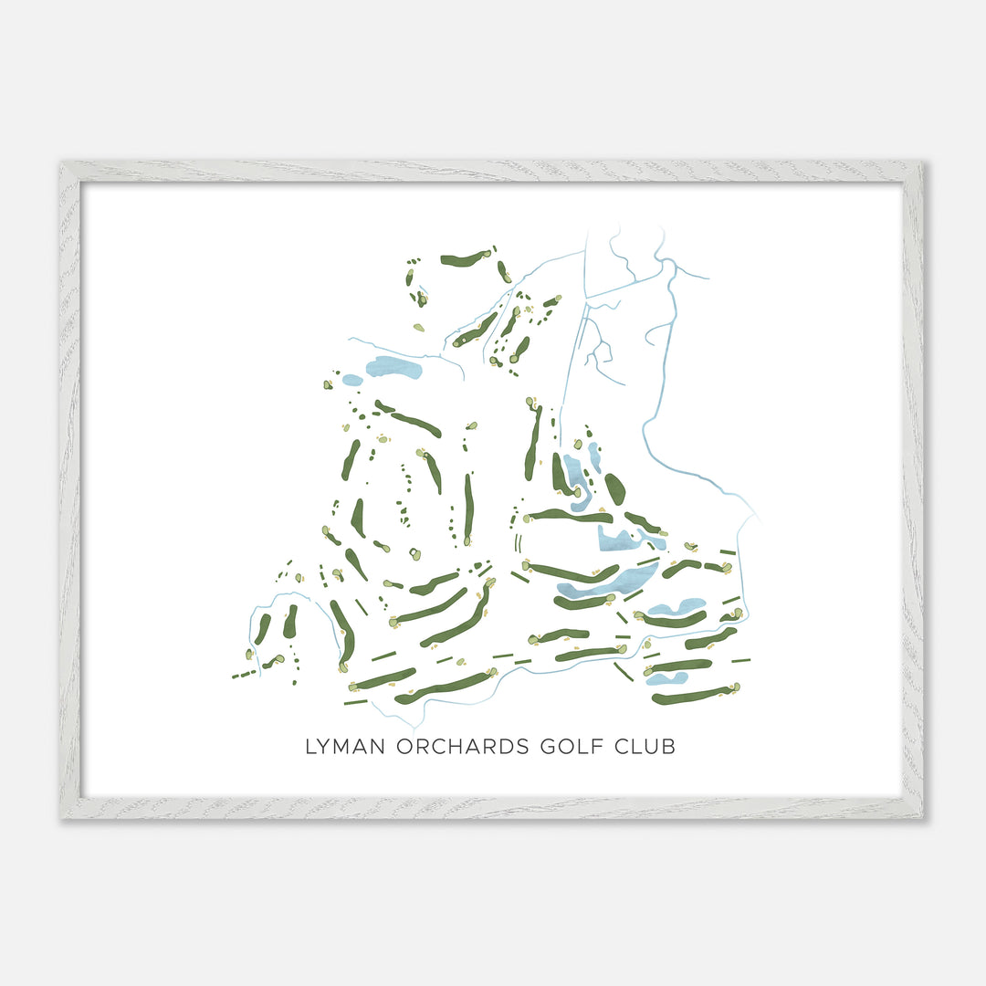 Print of Lyman Orchards Golf Club Modern Map