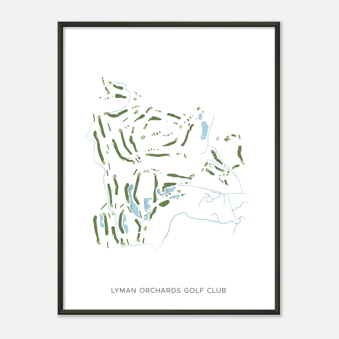 Print of Lyman Orchards Golf Club Modern Map