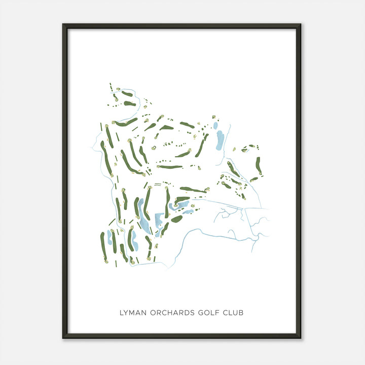 Print of Lyman Orchards Golf Club Modern Map