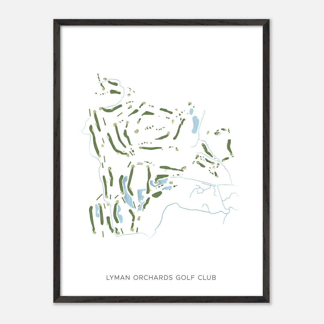 Print of Lyman Orchards Golf Club Modern Map