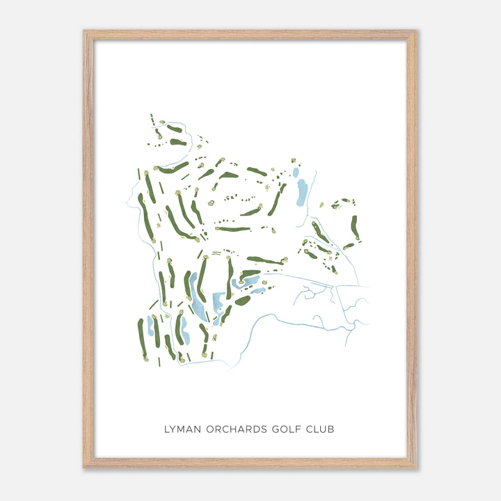 Print of Lyman Orchards Golf Club Modern Map