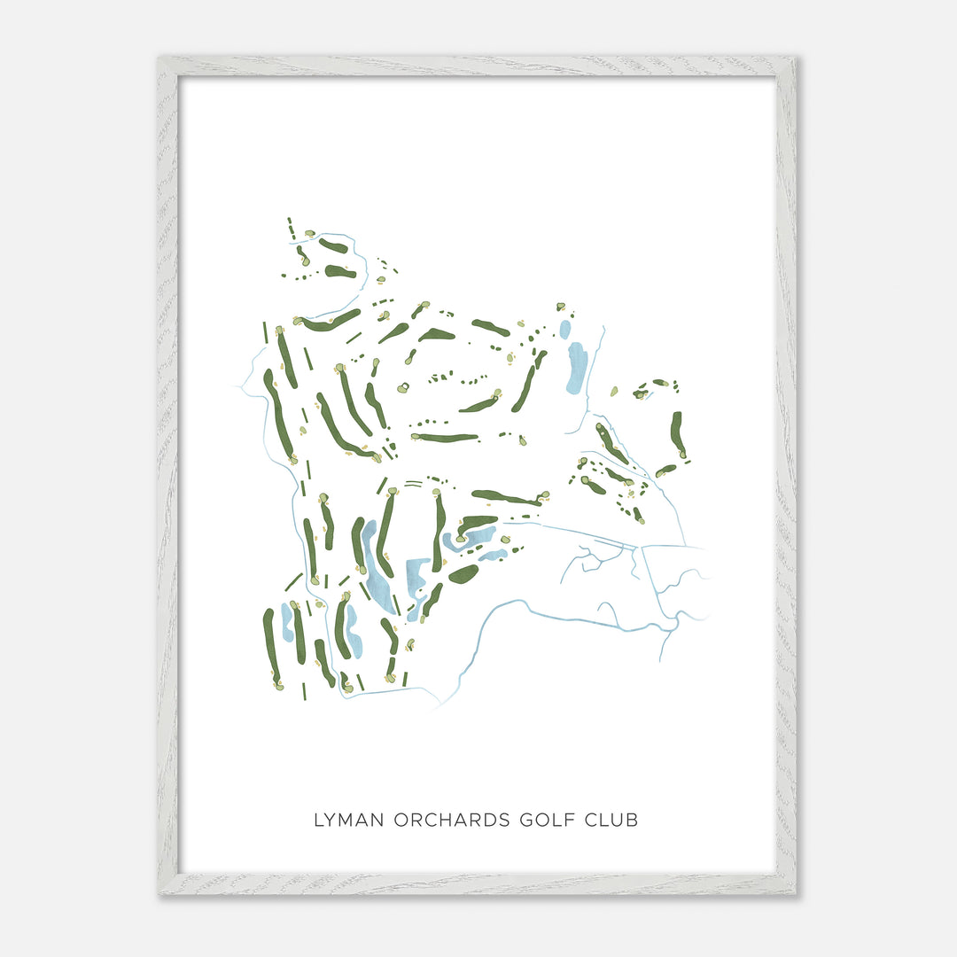 Print of Lyman Orchards Golf Club Modern Map