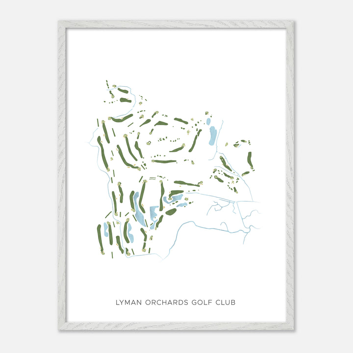 Print of Lyman Orchards Golf Club Modern Map