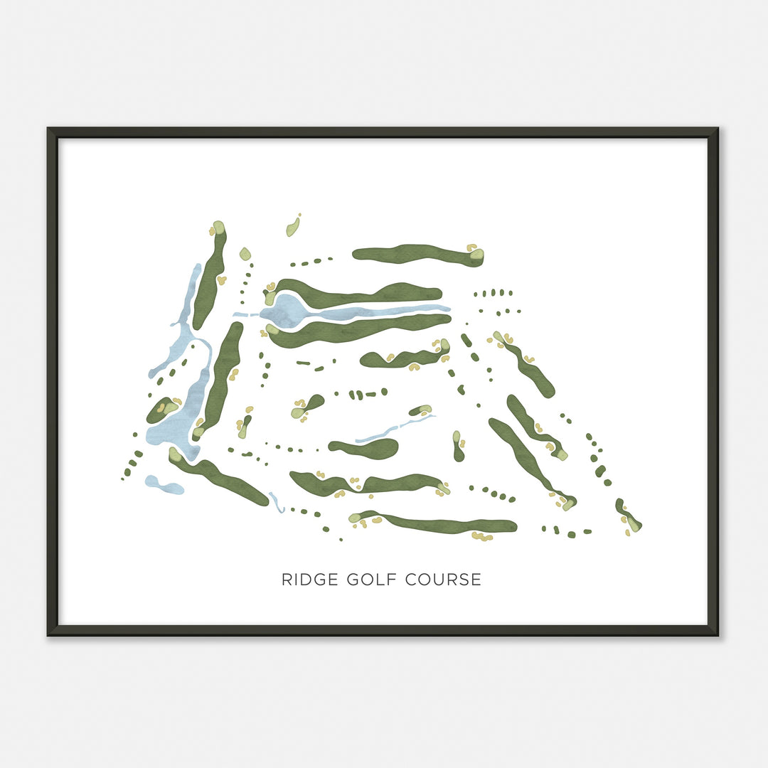 Print of Ridge Golf Course Modern Map