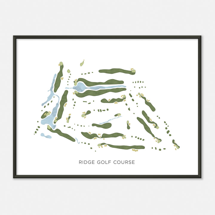 Print of Ridge Golf Course Modern Map