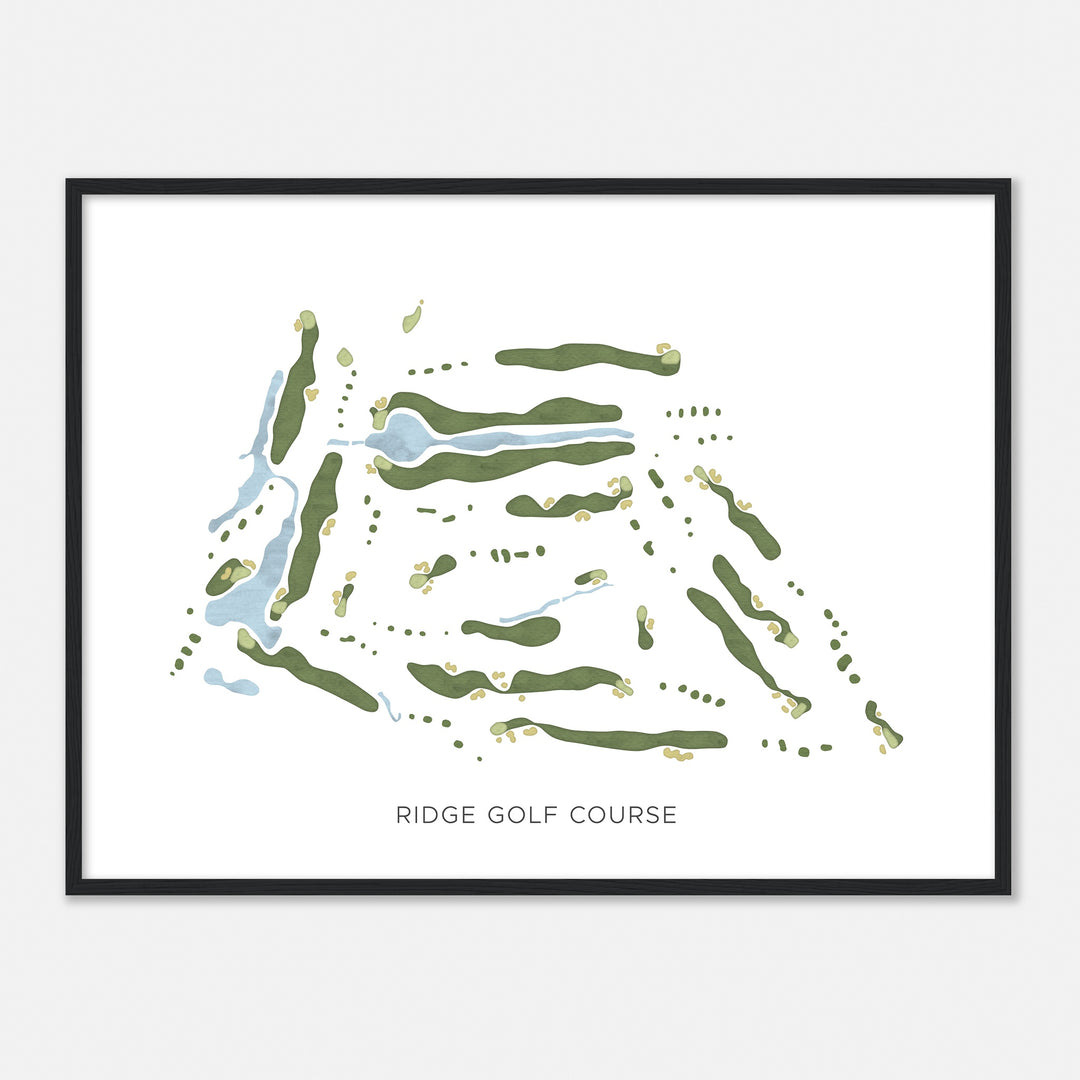 Print of Ridge Golf Course Modern Map