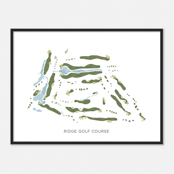 Print of Ridge Golf Course Modern Map