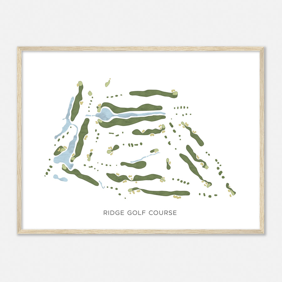 Print of Ridge Golf Course Modern Map