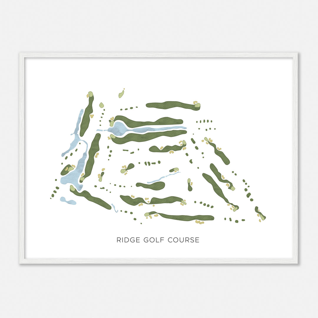 Print of Ridge Golf Course Modern Map