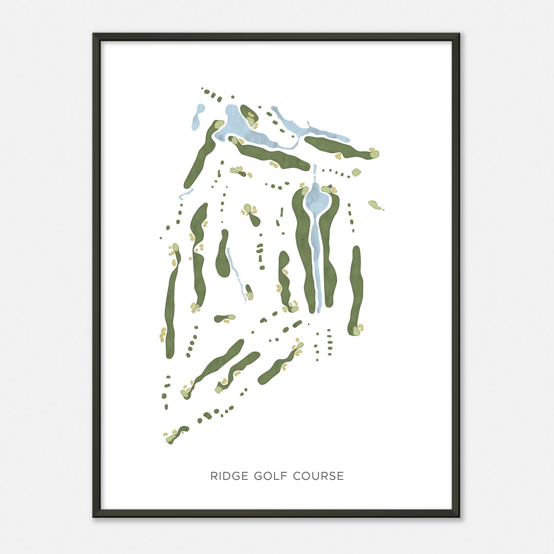 Print of Ridge Golf Course Modern Map