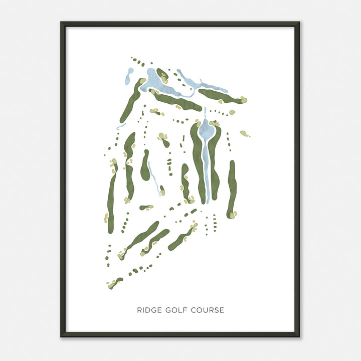 Print of Ridge Golf Course Modern Map