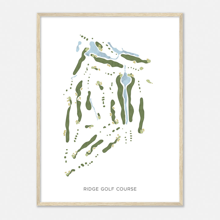Print of Ridge Golf Course Modern Map