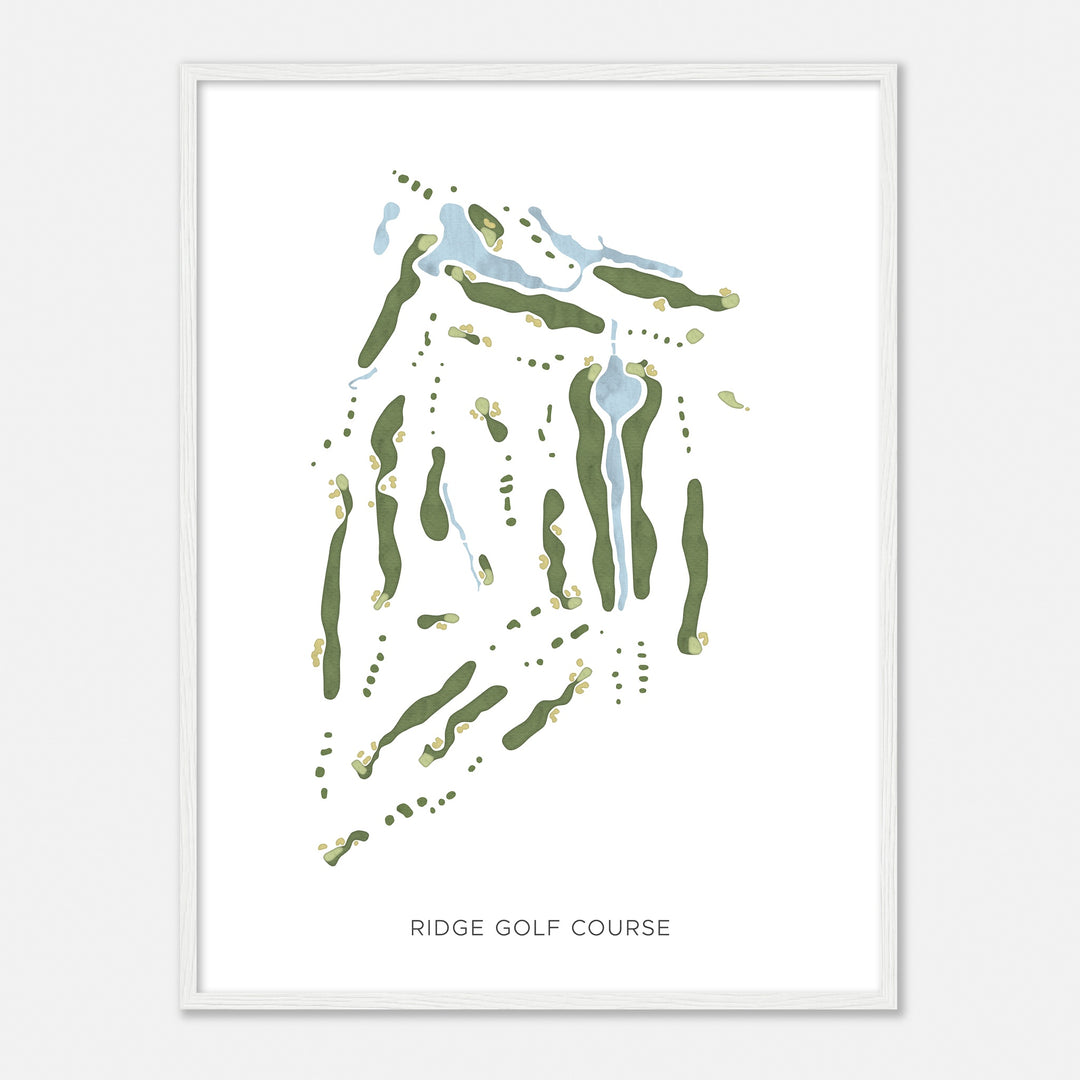 Print of Ridge Golf Course Modern Map