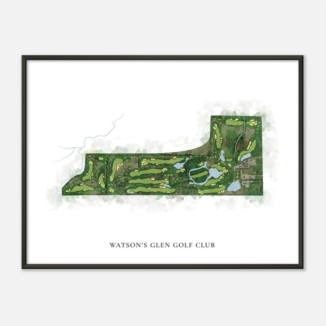 Print of Watson'S Glen Golf Club Classic Map
