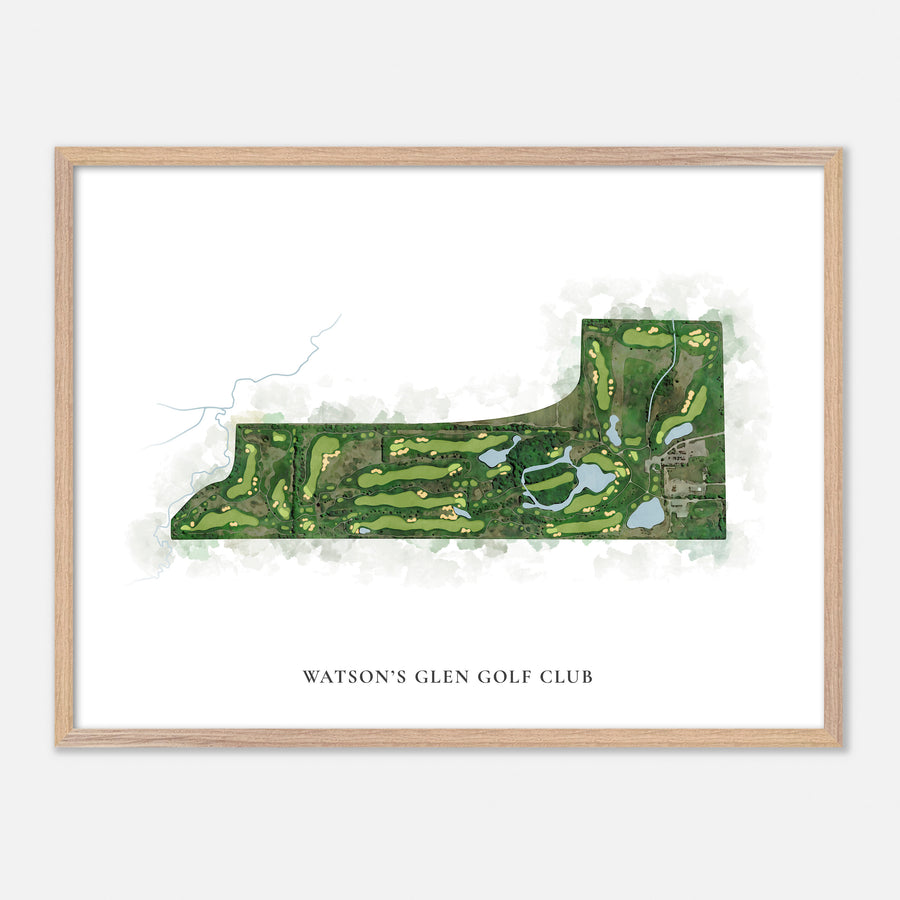 Print of Watson'S Glen Golf Club Classic Map
