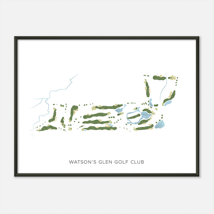 Print of Watson'S Glen Golf Club Modern Map