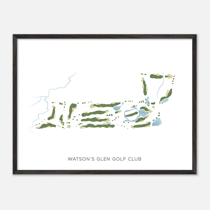Print of Watson'S Glen Golf Club Modern Map