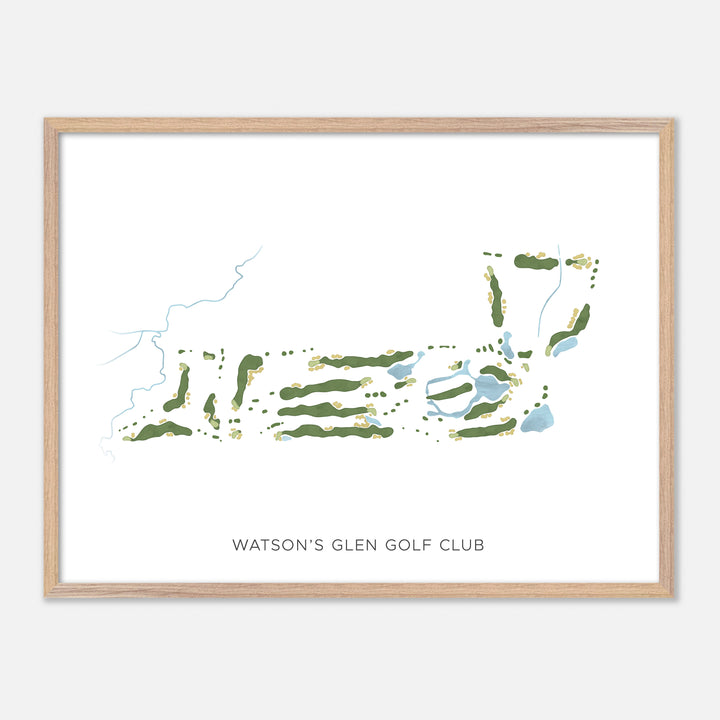 Print of Watson'S Glen Golf Club Modern Map