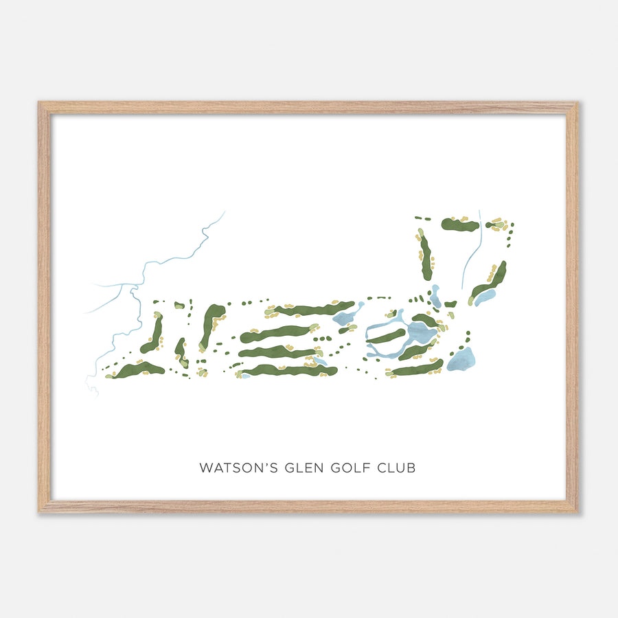 Print of Watson'S Glen Golf Club Modern Map