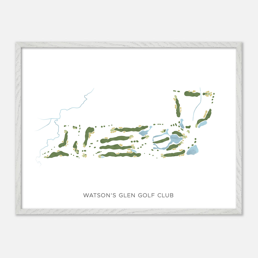 Print of Watson'S Glen Golf Club Modern Map