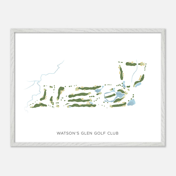 Print of Watson'S Glen Golf Club Modern Map