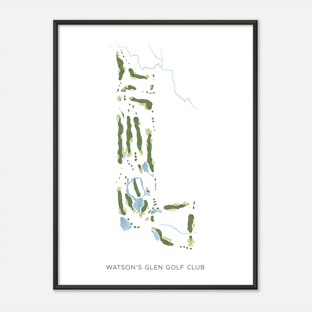 Print of Watson'S Glen Golf Club Modern Map