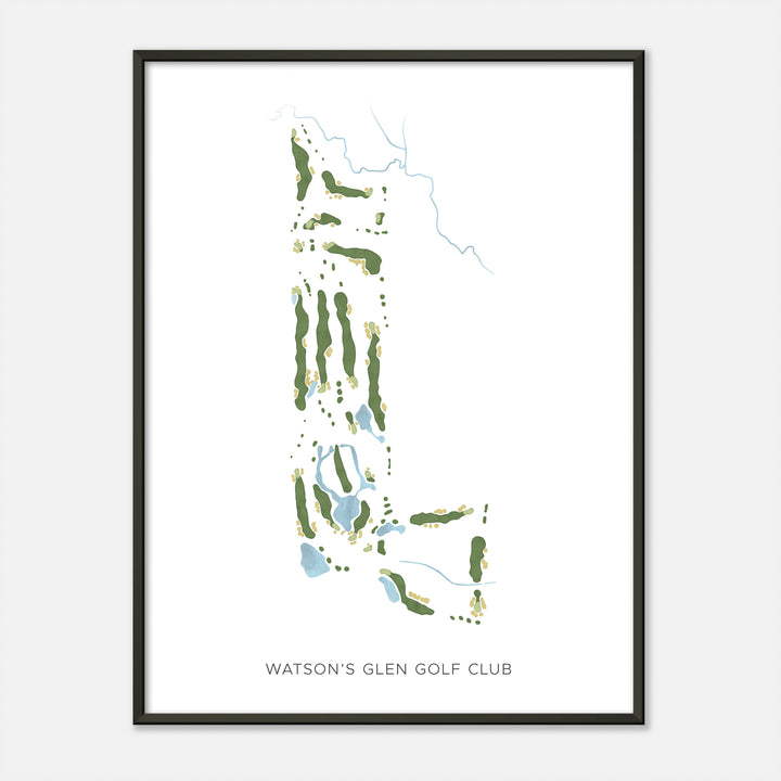 Print of Watson'S Glen Golf Club Modern Map
