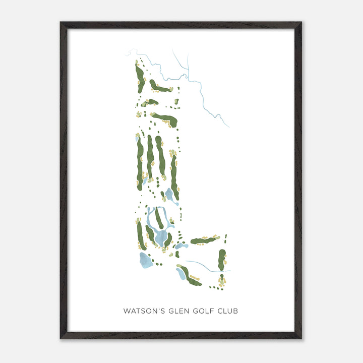 Print of Watson'S Glen Golf Club Modern Map