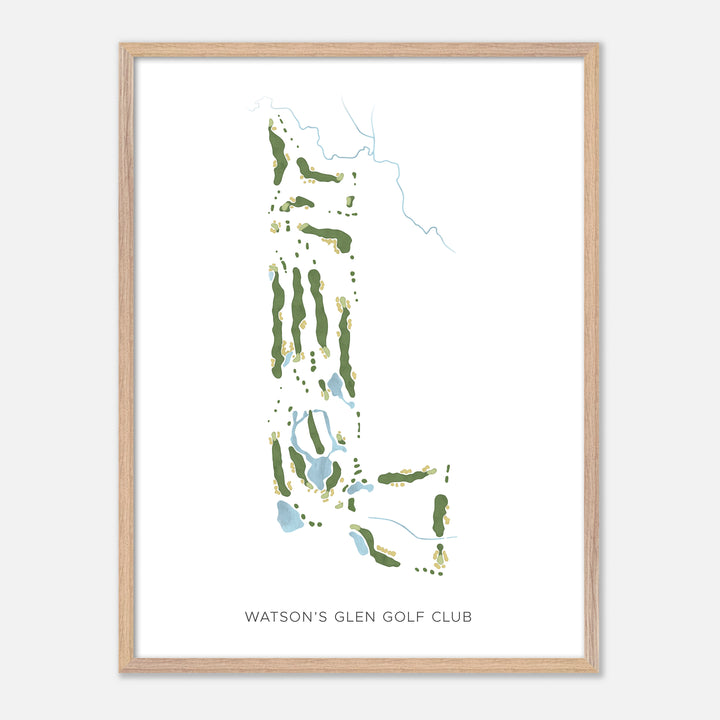 Print of Watson'S Glen Golf Club Modern Map
