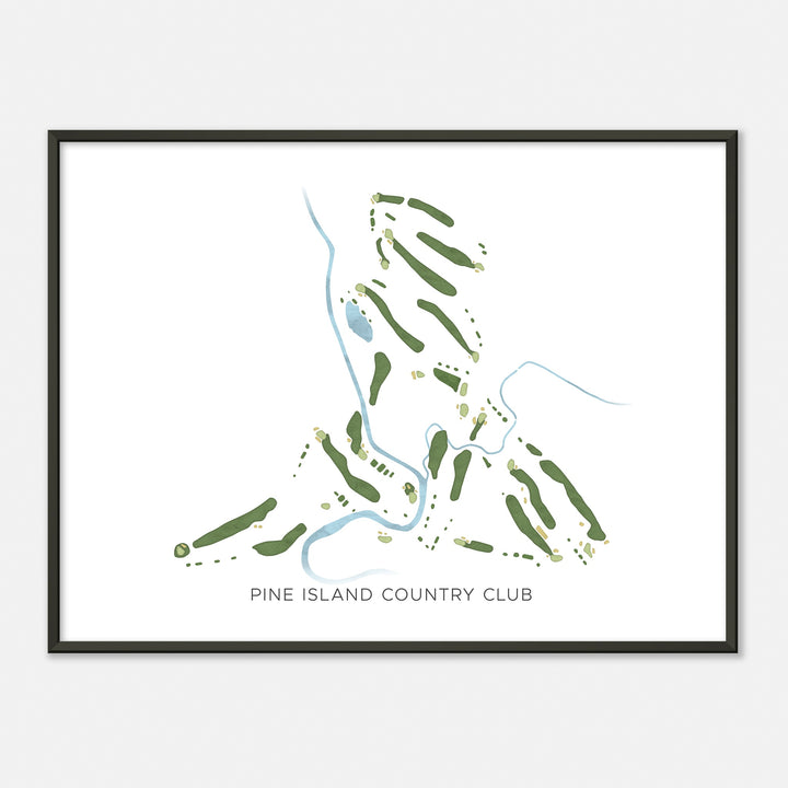 Print of Pine Island Country Club Modern Map