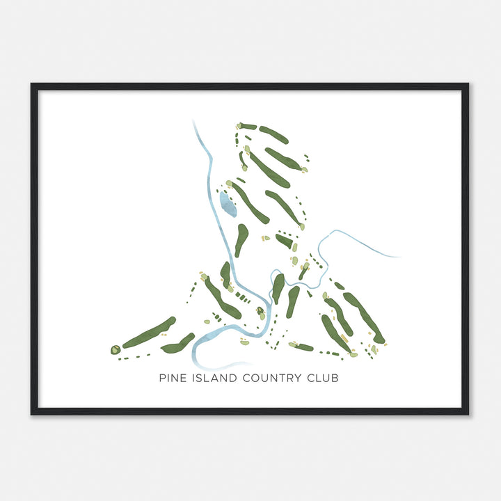 Print of Pine Island Country Club Modern Map