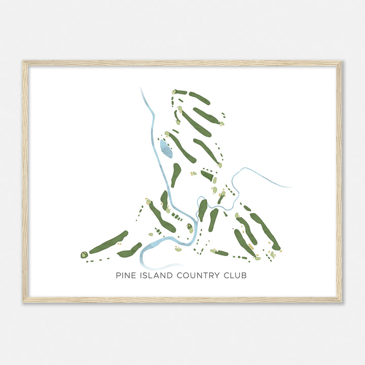 Print of Pine Island Country Club Modern Map