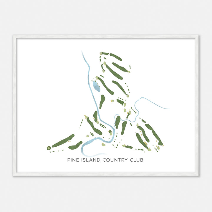 Print of Pine Island Country Club Modern Map