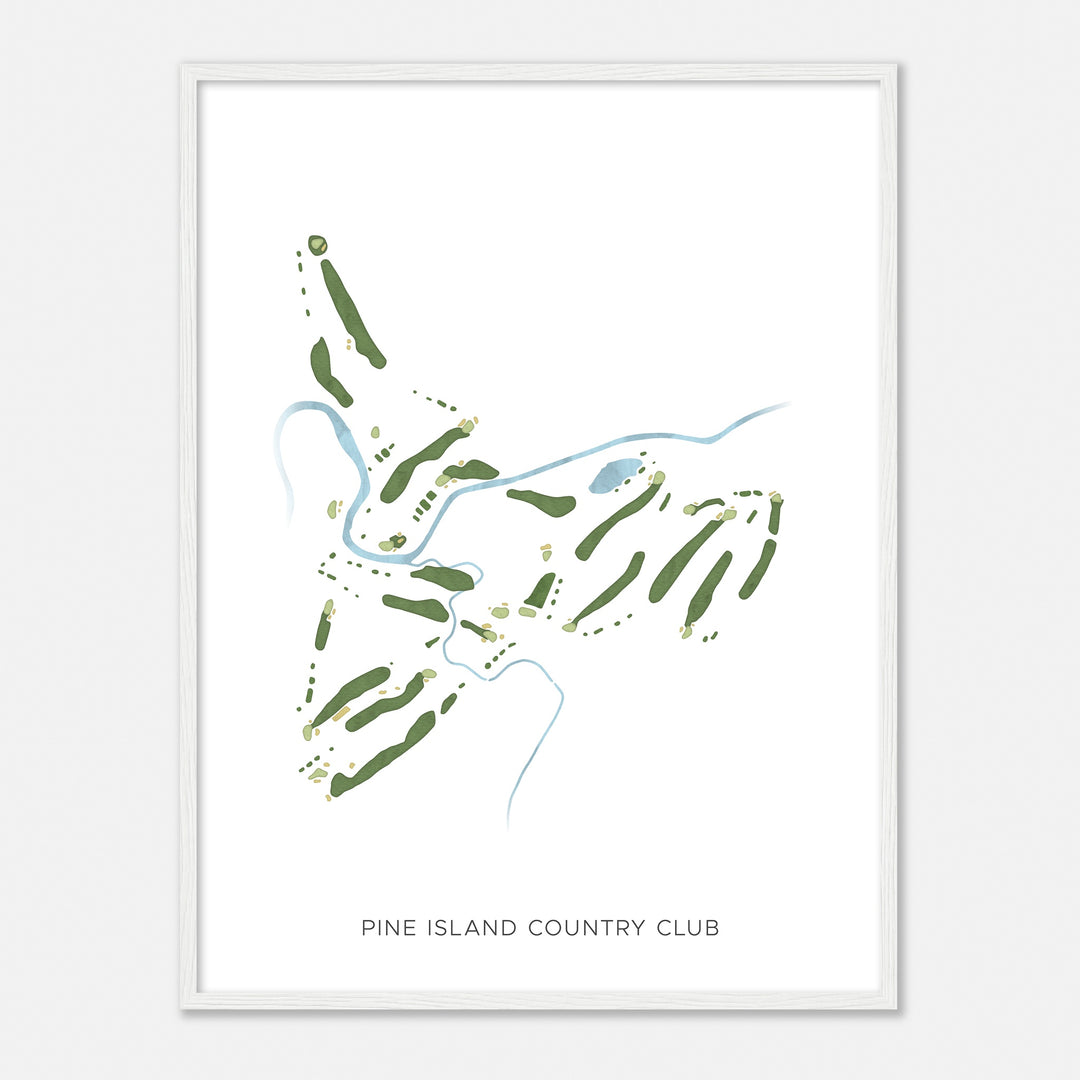 Print of Pine Island Country Club Modern Map