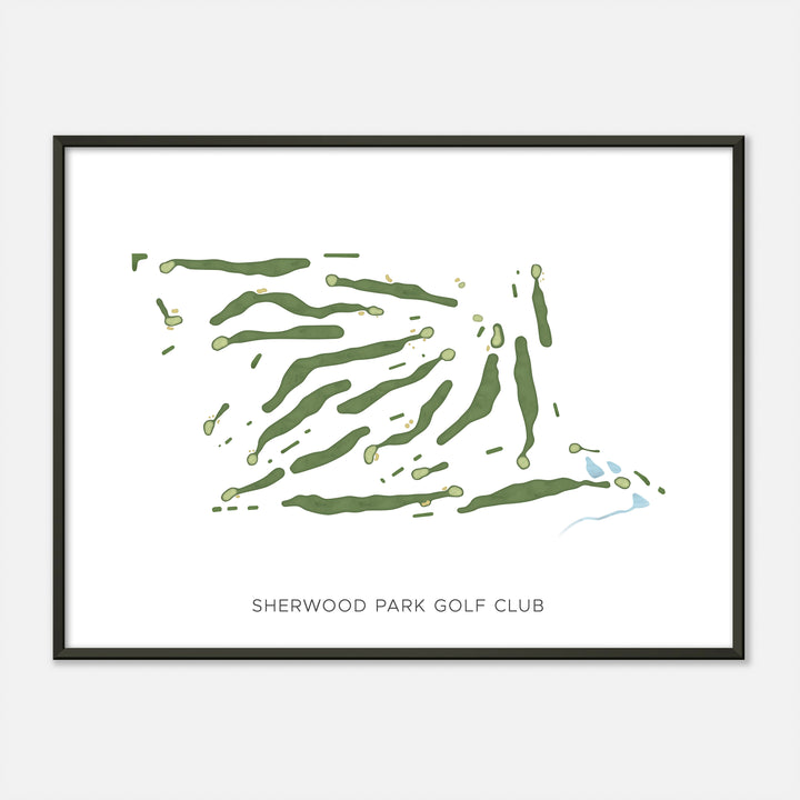Print of Sherwood Park Golf Club Modern Map