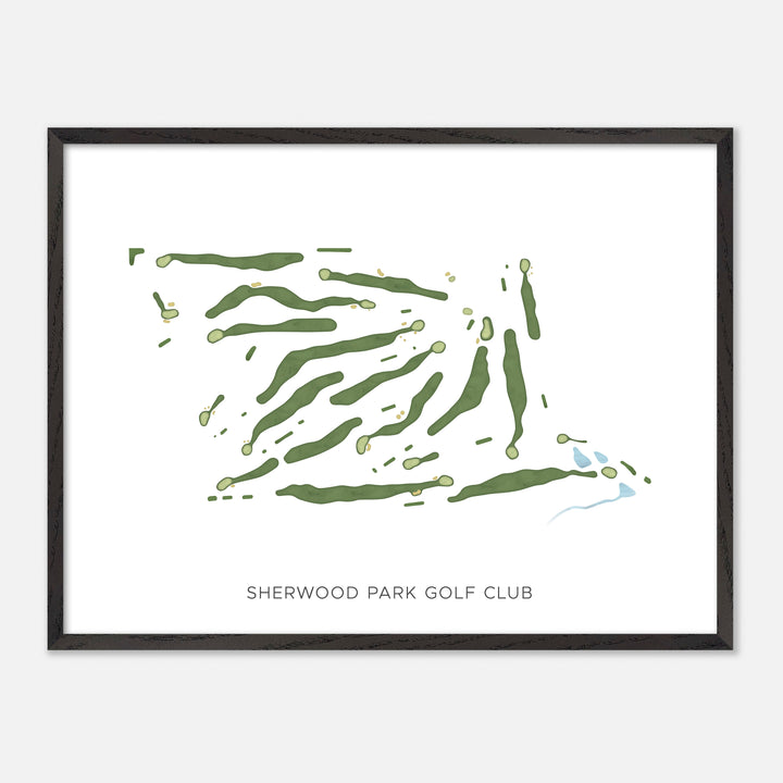 Print of Sherwood Park Golf Club Modern Map