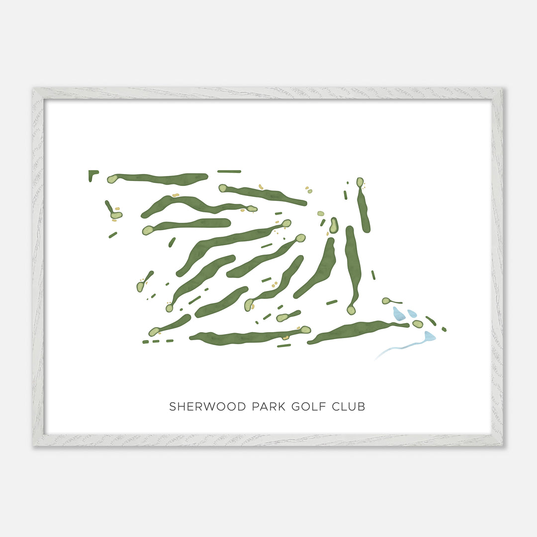 Print of Sherwood Park Golf Club Modern Map